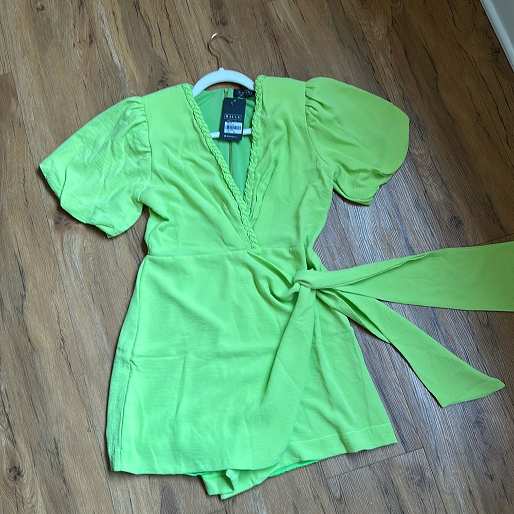 NWT GREEN DRESS/ROMPER